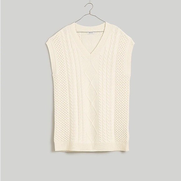 Madewell - CABLE-KNIT OVERSIZED MINI SWEATER DRESS - Picture 4 of 4